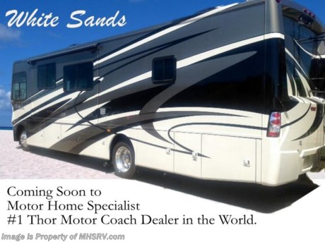 /SC 11/18/2013 &lt;a href=&quot;http://www.mhsrv.com/thor-motor-coach/&quot;&gt;&lt;img src=&quot;http://www.mhsrv.com/images/sold-thor.jpg&quot; width=&quot;383&quot; height=&quot;141&quot; border=&quot;0&quot; /&gt;&lt;/a&gt; &lt;object width=&quot;400&quot; height=&quot;300&quot;&gt;&lt;param name=&quot;movie&quot; value=&quot;//www.youtube.com/v/43jBXBFPE9s?version=3&amp;amp;hl=en_US&quot;&gt;&lt;/param&gt;&lt;param name=&quot;allowFullScreen&quot; value=&quot;true&quot;&gt;&lt;/param&gt;&lt;param name=&quot;allowscriptaccess&quot; value=&quot;always&quot;&gt;&lt;/param&gt;&lt;embed src=&quot;//www.youtube.com/v/43jBXBFPE9s?version=3&amp;amp;hl=en_US&quot; type=&quot;application/x-shockwave-flash&quot; width=&quot;400&quot; height=&quot;300&quot; allowscriptaccess=&quot;always&quot; allowfullscreen=&quot;true&quot;&gt;&lt;/embed&gt;&lt;/object&gt; Purchase any time before the World&#39;s RV Show ends Sept. 14th, 2013 and MHSRV will Donate $1,000 to the Intrepid Fallen Heroes Fund with purchase of this unit. Complete details at MHSRV .com or 800-335-6054. &lt;object width=&quot;400&quot; height=&quot;300&quot;&gt;&lt;param name=&quot;movie&quot; value=&quot;http://www.youtube.com/v/_D_MrYPO4yY?version=3&amp;amp;hl=en_US&quot;&gt;&lt;/param&gt;&lt;param name=&quot;allowFullScreen&quot; value=&quot;true&quot;&gt;&lt;/param&gt;&lt;param name=&quot;allowscriptaccess&quot; value=&quot;always&quot;&gt;&lt;/param&gt;&lt;embed src=&quot;http://www.youtube.com/v/_D_MrYPO4yY?version=3&amp;amp;hl=en_US&quot; type=&quot;application/x-shockwave-flash&quot; width=&quot;400&quot; height=&quot;300&quot; allowscriptaccess=&quot;always&quot; allowfullscreen=&quot;true&quot;&gt;&lt;/embed&gt;&lt;/object&gt; #1 THOR MOTOR COACH DEALER in the WORLD! For the Lowest Price Please Visit MHSRV .com or Call 800-335-6054. MSRP $153,932. The All New 2014 Thor Motor Coach Miramar 34.2 Model. This luxury class A gas motor home measures approximately 35 feet 10 inches in length and features a full wall slide, a large U-shaped dinette, side mounted flat panel TV for easy viewing when the slide-out room is in, large sofa w/air mattress and a king size bed. Optional equipment includes the White Sands full body paint exterior, electric overhead drop down bunk, exterior entertainment center with TV, dual pane windows and an exterior kitchen that includes a refrigerator, sink, portable gas grill and 1000 watt inverter. The 2014 Thor Motor Coach Miramar also features one of the most impressive lists of standard equipment in the RV industry including a Ford Triton V-10 engine, 5-speed automatic transmission, Ford 22 Series chassis with 22.5 Michelin tires and high polished aluminum wheels, automatic leveling system with touch pad controls, power patio awning, slide-out room awning toppers, heated/remote exterior mirrors with integrated side view cameras, side hinged baggage doors, halogen headlamps with LED accent lights, heated and enclosed holding tanks, residential refrigerator, solid surface kitchen sink, LCD TVs, DVD, 5500 Onan generator, gas/electric water heater and much more. CALL MOTOR HOME SPECIALIST at 800-335-6054 or Visit MHSRV .com FOR ADDITONAL PHOTOS, DETAILS, BROCHURE, WINDOW STICKER, VIDEOS &amp; MORE. At Motor Home Specialist we DO NOT charge any prep or orientation fees like you will find at other dealerships. All sale prices include a 200 point inspection, interior &amp; exterior wash &amp; detail of vehicle, a thorough coach orientation with an MHS technician, an RV Starter&#39;s kit, a nights stay in our delivery park featuring landscaped and covered pads with full hook-ups and much more! Read From Thousands of Testimonials at MHSRV .com and See What They Had to Say About Their Experience at Motor Home Specialist. WHY PAY MORE?...... WHY SETTLE FOR LESS?