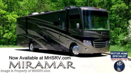 /TX 2/25/2014 &lt;a href=&quot;http://www.mhsrv.com/thor-motor-coach/&quot;&gt;&lt;img src=&quot;http://www.mhsrv.com/images/sold-thor.jpg&quot; width=&quot;383&quot; height=&quot;141&quot; border=&quot;0&quot;/&gt;&lt;/a&gt; OVER-STOCKED CONSTRUCTION SALE at The #1 Volume Selling Motor Home Dealer in the World! Close-Out Pricing on Over 750 New Units and MHSRV Camper&#39;s Package While Supplies Last! Visit MHSRV .com or Call 800-335-6054 for complete details.  &lt;object width=&quot;400&quot; height=&quot;300&quot;&gt;&lt;param name=&quot;movie&quot; value=&quot;//www.youtube.com/v/43jBXBFPE9s?version=3&amp;amp;hl=en_US&quot;&gt;&lt;/param&gt;&lt;param name=&quot;allowFullScreen&quot; value=&quot;true&quot;&gt;&lt;/param&gt;&lt;param name=&quot;allowscriptaccess&quot; value=&quot;always&quot;&gt;&lt;/param&gt;&lt;embed src=&quot;//www.youtube.com/v/43jBXBFPE9s?version=3&amp;amp;hl=en_US&quot; type=&quot;application/x-shockwave-flash&quot; width=&quot;400&quot; height=&quot;300&quot; allowscriptaccess=&quot;always&quot; allowfullscreen=&quot;true&quot;&gt;&lt;/embed&gt;&lt;/object&gt; 

&lt;object width=&quot;400&quot; height=&quot;300&quot;&gt;&lt;param name=&quot;movie&quot; value=&quot;http://www.youtube.com/v/_D_MrYPO4yY?version=3&amp;amp;hl=en_US&quot;&gt;&lt;/param&gt;&lt;param name=&quot;allowFullScreen&quot; value=&quot;true&quot;&gt;&lt;/param&gt;&lt;param name=&quot;allowscriptaccess&quot; value=&quot;always&quot;&gt;&lt;/param&gt;&lt;embed src=&quot;http://www.youtube.com/v/_D_MrYPO4yY?version=3&amp;amp;hl=en_US&quot; type=&quot;application/x-shockwave-flash&quot; width=&quot;400&quot; height=&quot;300&quot; allowscriptaccess=&quot;always&quot; allowfullscreen=&quot;true&quot;&gt;&lt;/embed&gt;&lt;/object&gt; MSRP $153,932. The All New 2014 Thor Motor Coach Miramar 34.2 Model. This luxury class A gas motor home measures approximately 35 feet 10 inches in length and features a full wall slide, a large U-shaped dinette, side mounted flat panel TV for easy viewing when the slide-out room is in, large sofa w/air mattress and a king size bed. Optional equipment includes the Galaxy full body paint exterior, electric overhead drop down bunk, dual pane windows and an exterior kitchen that includes a refrigerator, sink and portable gas grill. The 2014 Thor Motor Coach Miramar also features one of the most impressive lists of standard equipment in the RV industry including a Ford Triton V-10 engine, 5-speed automatic transmission, Ford 22 Series chassis with 22.5 Michelin tires and high polished aluminum wheels, automatic leveling system with touch pad controls, power patio awning, slide-out room awning toppers, heated/remote exterior mirrors with integrated side view cameras, side hinged baggage doors, halogen headlamps with LED accent lights, heated and enclosed holding tanks, residential refrigerator, solid surface kitchen sink, LCD TVs, DVD, 5500 Onan generator, gas/electric water heater and much more. CALL MOTOR HOME SPECIALIST at 800-335-6054 or Visit MHSRV .com FOR ADDITONAL PHOTOS, DETAILS, BROCHURE, WINDOW STICKER, VIDEOS &amp; MORE. At Motor Home Specialist we DO NOT charge any prep or orientation fees like you will find at other dealerships. All sale prices include a 200 point inspection, interior &amp; exterior wash &amp; detail of vehicle, a thorough coach orientation with an MHS technician, an RV Starter&#39;s kit, a nights stay in our delivery park featuring landscaped and covered pads with full hook-ups and much more! Read From Thousands of Testimonials at MHSRV .com and See What They Had to Say About Their Experience at Motor Home Specialist. WHY PAY MORE?...... WHY SETTLE FOR LESS?