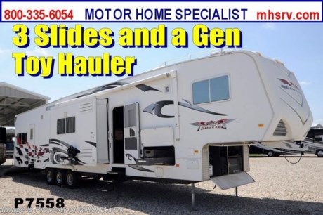 &lt;a href=&quot;http://www.mhsrv.com/5th-wheels/&quot;&gt;&lt;img src=&quot;http://www.mhsrv.com/images/sold-5thwheel.jpg&quot; width=&quot;383&quot; height=&quot;141&quot; border=&quot;0&quot; /&gt;&lt;/a&gt; Used Weekend Warrior RV / TX 8/13/13/ - 2009 Weekend Warrior Full Throttle (4005 FTL) toy hauler with 3 slides, bunk beds, 2 drop down beds, 5.5 KW Onan generator, power patio awning, slide-out room toppers, water heater, 50 Amp service, pass-thru storage, half length slide-out cargo tray, exterior grill, black tank rinsing system, exterior shower, roof ladder, exterior entertainment center, U-Shaped booth, night shades, sofa with sleeper, ceiling fan, kitchen island, convection microwave, ice maker, refrigerator, all in 1 bath, glass door shower, 3 TVS, 2 ducted roof A/Cs and much more.