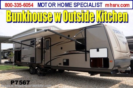 &lt;a href=&quot;http://www.mhsrv.com/travel-trailers/&quot;&gt;&lt;img src=&quot;http://www.mhsrv.com/images/sold-traveltrailer.jpg&quot; width=&quot;383&quot; height=&quot;141&quot; border=&quot;0&quot; /&gt;&lt;/a&gt; Used Forest River RV / TX 8/7/13/ - 2013 Forest River Tracer Touring Edition is approximately 33 feet in length with 3 slides, power patio awning, gas/electric water heater, pass-thru storage, aluminum wheels, exterior grill with 2 gas burners, black tank rinsing system, exterior shower, roof ladder, sofa with jack knife sleeper, U-shaped booth converts to sleeper, night shades, kitchen island, microwave, 3 burner range with gas oven, sink cover, refrigerator, all in 1 bath, glass door shower, exterior refrigerator with freezer, 2 bunks, ducted A/C system and an LCD TV with CD/DVD player. For additional information and photos please visit Motor Home Specialist at www.MHSRV .com or call 800-335-6054.