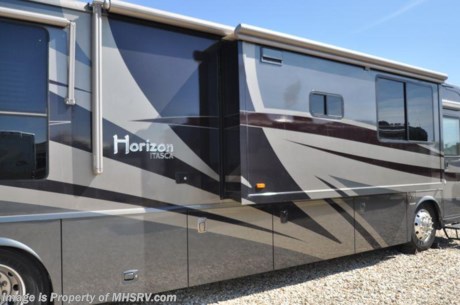 &lt;a href=&quot;http://www.mhsrv.com/other-rvs-for-sale/itasca-rv/&quot;&gt;&lt;img src=&quot;http://www.mhsrv.com/images/sold_itasca.jpg&quot; width=&quot;383&quot; height=&quot;141&quot; border=&quot;0&quot; /&gt;&lt;/a&gt;&lt;a href=&quot;http://www.mhsrv.com/pre-owned-RVs.htm&quot; style=&quot;text-decoration: none;&quot; style=&quot;color: Black&quot;target=&quot;_blank&quot;&gt;Pre-Owned RV&lt;/a&gt; Sold  03/16/09 - &lt;a href=&quot;http://www.mhsrv.com/inventory.asp&quot; style=&quot;text-decoration: none;&quot; style=&quot;color: Black&quot;target=&quot;_blank&quot;&gt;Winnebago RVs&lt;/a&gt; - &lt;B&gt;&lt;font color=&quot;Red&quot;&gt;Emergency 911 Inventory Reduction Sale. &lt;/B&gt;&lt;/FONT&gt; 2005 Itasca Horizon 39&#39; with 3 slides, model 40KD, 400 HP Cummins diesel engine with a side mounted radiator, Allison 6 speed transmission, Freightliner raised rail chassis, 2K watt inverter, Onan 7.5 quiet diesel generator, HWH automatic hydraulic leveling jacks, back-up camera with audio, engine brake, air brakes, cruise control, tilt/telescoping wheel, Smart Wheel, power visors, cab fans, power mirrors with heat, power pedals, power door locks, automatic step well cover, power leather seats, tile flooring, two TVs, convection/microwave, gas stovetop, 4-door refrigerator with ice maker, central vacuum, gas/electric water heater, private toilet, dual pane glass, day/night shades, booth/dinette sleeper, soft touch vinyl ceilings, solid surface counters, King select comfort mattress, power patio awning, slide-out cargo tray, 50 amp power cord reel, roof ladder, power entrance steps, side swing baggage doors, aluminum wheels, gravel shield, front coach mask, docking lights, exterior shower, exterior TV, exterior stereo with speakers, fiberglass roof, air horns, keyless entry, slide-out awning toppers, satellite system, Central ducted A/C with heat pumps, 10K lb. hitch, 15K miles and much more. Get pre-approved now with our &lt;a href=&quot;http://www.mhsrv.com/finance-your-rv.htm&quot; style=&quot;text-decoration: none;&quot;  style=&quot;color: Black&quot;target=&quot;_blank&quot;&gt;RV Financing&lt;/a&gt; at Motor Home Specialist, the #1 Texas &lt;a href=&quot;http://www.mhsrv.com/rv-dealers.htm&quot; style=&quot;text-decoration: none;&quot; style=&quot;color: Black&quot;target=&quot;_blank&quot;&gt;RV Dealers&lt;/a&gt;. View additional &lt;a href=&quot;http://www.mhsrv.com/rv-virtual-tours.htm&quot; style=&quot;text-decoration: none;&quot; style=&quot;color: Black&quot;target=&quot;_blank&quot;&gt;motor home photos&lt;/a&gt; of this &lt;a href=&quot;http://www.mhsrv.com/inventory.asp&quot; style=&quot;text-decoration: none;&quot; style=&quot;color: Black&quot;target=&quot;_blank&quot;&gt;Used RV&lt;/a&gt; or learn more about one of the largest selections of &lt;a href=&quot;http://www.mhsrv.com/used-rvs.htm&quot;style=&quot;text-decoration: none;&quot; style=&quot;color: Black&quot;target=&quot;_blank&quot;&gt;Used RVs&lt;/a&gt; in the country at &lt;a href=&quot;http://www.mhsrv.com&quot; style=&quot;text-decoration: none;&quot; style=&quot;color: Black&quot;target=&quot;_blank&quot;&gt;www.mhsrv.com&lt;/a&gt; or call 800-335-6054.