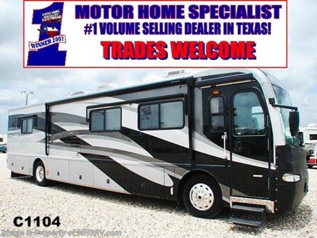&lt;a href=&quot;http://www.mhsrv.com/other-rvs-for-sale/american-coach-rv/&quot;&gt;&lt;img src=&quot;http://www.mhsrv.com/images/sold-americancoach.jpg&quot; width=&quot;383&quot; height=&quot;141&quot; border=&quot;0&quot; /&gt;&lt;/a&gt;
Sold American Motorhome - 07/29/08 - *Consignment Unit* Pre-Owned RV 2003 American Revolution 40&#39; W/ 2 Slides, model 40C. This RV comes equipped with a 350HP diesel engine on the Freightliner chassis. Onan&#39;s 7.5K quiet diesel generator, Power Gear coach levelers, Xantrex 2000 watt inverter, FIBERGLASS ROOF, full-body exterior paint, aluminum wheels, power patio awning, Trac-Vision automatic satellite, dual ducted roof A/Cs, full air ride suspension with air brakes, ABS, EMS, rear vision monitor with audio, adjustable pedals, chrome power remote mirrors with defrost, leather pilot &amp; co-pilot seats with electric controls, tilt-telescopic Smart Wheel, dual leather sofas, dinette table and chairs, day/night shades throughout, dual pane insulated windows, solid surface counter tops, (3) TVs, Panasonic 5-disc DVD/CD player, four-door refrigerator with ice maker, three burner range top with oven, convection microwave, ceramic tile flooring, split bath with shower, private toilet, WASHER/DRYER COMBO, dual attic fans, rear wardrobe closet, entry door &amp; window awnings, full pass through basement storage with slide-out cargo trays, rear rock guard, 10K hitch receiver, roof ladder, docking lights, solar panel, slide-out topper awnings, 10 gallon water heater, roof mounted air horns, 50 amp shore line, non-smoker, and only 13K miles. 