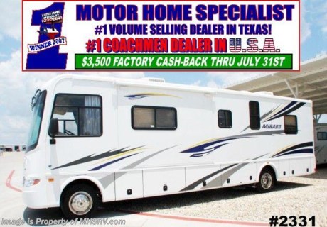 &lt;a href=&quot;http://www.mhsrv.com/inventory_mfg.asp?brand_id=113&quot;&gt;&lt;img src=&quot;http://www.mhsrv.com/images/sold-coachmen.jpg&quot; width=&quot;383&quot; height=&quot;141&quot; border=&quot;0&quot; /&gt;&lt;/a&gt;
Class a motor home - sold 06/28/08 - **TAKE ADVANTAGE OF AN ADDITIONAL $3,500 CASH REBATE FROM COACHMEN RV GROUP THRU JULY 31st** FREE $2,000 FUEL CARD WITH PURCHASE OF THIS UNIT THRU JULY 4TH 2008. 