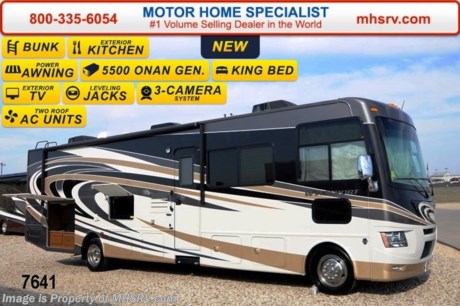 /TX 5/7/14 **SOLD** 2014 CLOSEOUT! Receive a $1,000 VISA Gift Card with purchase from Motor Home Specialist while supplies last!  &lt;object width=&quot;400&quot; height=&quot;300&quot;&gt;&lt;param name=&quot;movie&quot; value=&quot;//www.youtube.com/v/kmlpm26tPJA?hl=en_US&amp;amp;version=3&quot;&gt;&lt;/param&gt;&lt;param name=&quot;allowFullScreen&quot; value=&quot;true&quot;&gt;&lt;/param&gt;&lt;param name=&quot;allowscriptaccess&quot; value=&quot;always&quot;&gt;&lt;/param&gt;&lt;embed src=&quot;//www.youtube.com/v/kmlpm26tPJA?hl=en_US&amp;amp;version=3&quot; type=&quot;application/x-shockwave-flash&quot; width=&quot;400&quot; height=&quot;300&quot; allowscriptaccess=&quot;always&quot; allowfullscreen=&quot;true&quot;&gt;&lt;/embed&gt;&lt;/object&gt;  The All New 2014 Thor Motor Coach Winsport Model 34J MSRP $144,065. This all new Class A bunkbed motor home is approximately 35 foot 5 inches wide and  features a Ford chassis, a V-10 Ford engine, a full wall slide, dream booth dinette, bunk beds with convertible sofa feature, side hinged baggage doors, king size bed, 32 inch LCD TV in the living area &amp; a 68 inch Hide-A-Bed sofa w/air mattress. Other exciting features on the 2014 Windsport include automatic leveling jacks, 5.5KW Onan generator, heated power mirrors with integrated side view cameras, dual auxiliary batteries, electric patio awning, roof ladder, electric entry step, 5,000 lb. hitch, back-up camera, double door refrigerator, (2) 13.5 BTU ducted roof A/Cs and much more. Optional equipment includes the beautiful full body paint exterior, bedroom LCD TV, LCD TV for each bunk with built in DVD player, exterior entertainment system, 1000 Watt inverter, exterior refrigerator, portable gas grill, exterior sink, solid surface kitchen counter, front electric drop-down over head bunk, attic fan, heated holding tank pads, dual pane windows, valve stem extenders and six way power driver seat. For additional photos, details, videos &amp; SALE PRICE please visit Motor Home Specialist, the #1 Volume Selling Dealer in the World, at MHSRV .com or Call 800-335-6054. At Motor Home Specialist we DO NOT charge any prep or orientation fees like you will find at other dealerships. All sale prices include a 200 point inspection, interior &amp; exterior wash &amp; detail of vehicle, a thorough coach orientation with an MHS technician, an RV Starter&#39;s kit, a nights stay in our delivery park featuring landscaped and covered pads with full hook-ups and much more! Read From Thousands of Testimonials at MHSRV .com and See What They Had to Say About Their Experience at Motor Home Specialist. WHY PAY MORE?...... WHY SETTLE FOR LESS?