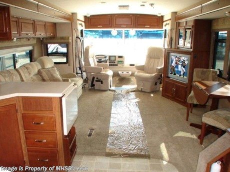 &lt;a href=&quot;http://www.mhsrv.com/other-rvs-for-sale/winnebago-rvs/&quot;&gt;&lt;img src=&quot;http://www.mhsrv.com/images/sold-winnebago.jpg&quot; width=&quot;383&quot; height=&quot;141&quot; border=&quot;0&quot; /&gt;&lt;/a&gt;
class a motorhome - sold 09/06/08 - 2006 Winnebago Voyage 38&#39; W/ 3 Slides, 38J floor plan. This RV comes equipped with an 8.1L Vortec engine on the 24-Series Workhorse chassis, HWH computerized hydraulic levelers, Onan 5.5K generator, 600 watt inverter, central A/C, 3-camera rear/side view monitor system, FIBERGLASS ROOF, A&amp;E power patio awning, (4) 2-way radios, EMS, leather pilot seats with electric controls, power remote mirrors with defrost, electric sofa-sleeper, dinette table &amp; chairs, dual pane insulated windows, day/night shades throughout, double molded galley sink, four-door refrigerator with ice maker, convection microwave, three burner stove top, steel drawer guides, split bath with private toilet, rear wardrobe closet, SLEEP NUMBER BED, pass through basement storage, rear hitch receiver, roof ladder, solar panel, slide-out topper awnings, True Level tank sensors, 10 gallon water heater, 50 amp shore line, non-smoker, and ONLY 9K MILES. #1 Texas RV Dealer. 