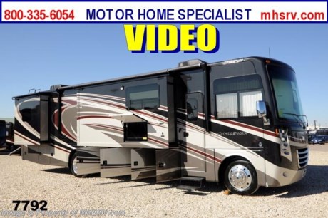 /TX 2/7/2014 &lt;a href=&quot;http://www.mhsrv.com/thor-motor-coach/&quot;&gt;&lt;img src=&quot;http://www.mhsrv.com/images/sold-thor.jpg&quot; width=&quot;383&quot; height=&quot;141&quot; border=&quot;0&quot;/&gt;&lt;/a&gt; OVER-STOCKED CONSTRUCTION SALE at The #1 Volume Selling Motor Home Dealer in the World! Close-Out Pricing on Over 750 New Units and MHSRV Camper&#39;s Package While Supplies Last! Visit MHSRV .com or Call 800-335-6054 for complete details.  &lt;object width=&quot;400&quot; height=&quot;300&quot;&gt;&lt;param name=&quot;movie&quot; value=&quot;//www.youtube.com/v/JQl6VGhr92c?version=3&amp;amp;hl=en_US&quot;&gt;&lt;/param&gt;&lt;param name=&quot;allowFullScreen&quot; value=&quot;true&quot;&gt;&lt;/param&gt;&lt;param name=&quot;allowscriptaccess&quot; value=&quot;always&quot;&gt;&lt;/param&gt;&lt;embed src=&quot;//www.youtube.com/v/JQl6VGhr92c?version=3&amp;amp;hl=en_US&quot; type=&quot;application/x-shockwave-flash&quot; width=&quot;400&quot; height=&quot;300&quot; allowscriptaccess=&quot;always&quot; allowfullscreen=&quot;true&quot;&gt;&lt;/embed&gt;&lt;/object&gt; #1 THOR MOTOR COACH DEALER IN AMERICA! For the Lowest Price Please Visit MHSRV .com or Call 800-335-6054. MSRP $167,769. The new 2014.5 Thor Motor Coach Challenger includes all new front and rear caps, frameless windows, increased storage capacity, upgraded dash, Flexsteel driver and passenger&#39;s chairs, detachable shore cord, 100 gallon fresh water tank, LED lighting, updated decor, Whirlpool microwave, residential refrigerator, 1800 Watt inverter and a larger bedroom TV. This luxury RV measures approximately 37 feet 10 inches in length and features (3) slide-out rooms, a revolutionary &quot;Island&quot; kitchen with vast countertop space, a custom kitchen bar with wine rack, a hidden trash receptacle, dual vanities in bathroom, a large panoramic window across from kitchen and a motorized hide-a-way 40&quot; LCD TV with sound bar! Optional equipment includes the Cherry Pearl II Full Body Paint exterior, 2 folding chairs, frameless dual pane windows, electric overhead Hide-Away Bunk and a 3-burner range with oven. The 2014.5 Thor Motor Coach Challenger also features one of the most impressive lists of standard equipment in the RV industry including a Ford Triton V-10 engine, 5-speed automatic transmission, 22-Series ford chassis with aluminum wheels, fully automatic hydraulic leveling system, electric patio awning, side hinged baggage doors, exterior entertainment package, iPod docking station, DVD, LCD TVs, day/night shades, Corian kitchen counter, dual roof A/C units, 5500 Onan generator, gas/electric water heater, heated and enclosed holding tanks and much more. For additional photos, details, videos &amp; SALE PRICE please visit Motor Home Specialist, the #1 Volume Selling Dealer in the World, at MHSRV .com or Call 800-335-6054. At Motor Home Specialist we DO NOT charge any prep or orientation fees like you will find at other dealerships. All sale prices include a 200 point inspection, interior &amp; exterior wash &amp; detail of vehicle, a thorough coach orientation with an MHS technician, an RV Starter&#39;s kit, a nights stay in our delivery park featuring landscaped and covered pads with full hook-ups and much more! Read From Thousands of Testimonials at MHSRV .com and See What They Had to Say About Their Experience at Motor Home Specialist. WHY PAY MORE?...... WHY SETTLE FOR LESS?