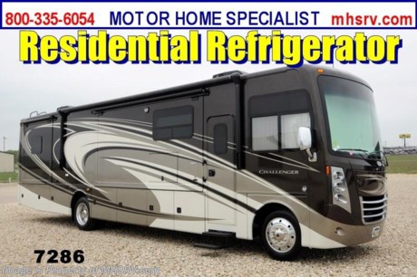 /TX 12/5/1213 &lt;a href=&quot;http://www.mhsrv.com/thor-motor-coach/&quot;&gt;&lt;img src=&quot;http://www.mhsrv.com/images/sold-thor.jpg&quot; width=&quot;383&quot; height=&quot;141&quot; border=&quot;0&quot; /&gt;&lt;/a&gt; YEAR END CLOSE-OUT! Purchase this unit anytime before Dec. 30th, 2013 and receive a $2,000 VISA Gift Card. MHSRV will also Donate $1,000 to Cook Children&#39;s. Complete details at MHSRV .com or 800-335-6054. &lt;object width=&quot;400&quot; height=&quot;300&quot;&gt;&lt;param name=&quot;movie&quot; value=&quot;http://www.youtube.com/v/_D_MrYPO4yY?version=3&amp;amp;hl=en_US&quot;&gt;&lt;/param&gt;&lt;param name=&quot;allowFullScreen&quot; value=&quot;true&quot;&gt;&lt;/param&gt;&lt;param name=&quot;allowscriptaccess&quot; value=&quot;always&quot;&gt;&lt;/param&gt;&lt;embed src=&quot;http://www.youtube.com/v/_D_MrYPO4yY?version=3&amp;amp;hl=en_US&quot; type=&quot;application/x-shockwave-flash&quot; width=&quot;400&quot; height=&quot;300&quot; allowscriptaccess=&quot;always&quot; allowfullscreen=&quot;true&quot;&gt;&lt;/embed&gt;&lt;/object&gt; #1 THOR MOTOR COACH DEALER IN AMERICA! For the Lowest Price Please Visit MHSRV .com or Call 800-335-6054. MSRP $164,987. The new 2014.5 Thor Motor Coach Challenger includes all new front and rear caps, frameless windows, increased storage capacity, upgraded dash, Flexsteel driver and passenger&#39;s chairs, detachable shore cord, 100 gallon fresh water tank, LED lighting, updated decor, Whirlpool microwave, residential refrigerator, 1800 Watt inverter and a larger bedroom TV. This luxury RV measures approximately 37 feet 10 inches in length and features (3) slide-out rooms, a revolutionary &quot;Island&quot; kitchen with vast countertop space, a custom kitchen bar with wine rack, a hidden trash receptacle, dual vanities in bathroom, a large panoramic window across from kitchen and a motorized hide-a-way 40&quot; LCD TV with sound bar! Optional equipment includes the Chocolate Silk full body paint exterior, 2 folding chairs, frameless dual pane windows and a 3-burner range with oven. The 2014.5 Thor Motor Coach Challenger also features one of the most impressive lists of standard equipment in the RV industry including a Ford Triton V-10 engine, 5-speed automatic transmission, 22-Series ford chassis with aluminum wheels, fully automatic hydraulic leveling system, electric patio awning, side hinged baggage doors, exterior entertainment package, iPod docking station, DVD, LCD TVs, day/night shades, Corian kitchen counter, dual roof A/C units, 5500 Onan generator, gas/electric water heater, heated and enclosed holding tanks and much more. For additional photos, details, videos &amp; SALE PRICE please visit Motor Home Specialist, the #1 Volume Selling Dealer in the World, at MHSRV .com or Call 800-335-6054. At Motor Home Specialist we DO NOT charge any prep or orientation fees like you will find at other dealerships. All sale prices include a 200 point inspection, interior &amp; exterior wash &amp; detail of vehicle, a thorough coach orientation with an MHS technician, an RV Starter&#39;s kit, a nights stay in our delivery park featuring landscaped and covered pads with full hook-ups and much more! Read From Thousands of Testimonials at MHSRV .com and See What They Had to Say About Their Experience at Motor Home Specialist. WHY PAY MORE?...... WHY SETTLE FOR LESS?