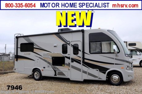 /TX 2/25/2014 &lt;a href=&quot;http://www.mhsrv.com/thor-motor-coach/&quot;&gt;&lt;img src=&quot;http://www.mhsrv.com/images/sold-thor.jpg&quot; width=&quot;383&quot; height=&quot;141&quot; border=&quot;0&quot;/&gt;&lt;/a&gt; OVER-STOCKED CONSTRUCTION SALE at The #1 Volume Selling Motor Home Dealer in the World! Close-Out Pricing on Over 750 New Units and MHSRV Camper&#39;s Package While Supplies Last! Visit MHSRV .com or Call 800-335-6054 for complete details.  Thor Motor Coach has done it again with the world&#39;s first RUV! (Recreational Utility Vehicle) Check out the all new 2014 Thor Motor Coach Axis RUV Model 24.1 with Slide-Out Room! MSRP $96,183. The Axis combines Style, Function, Affordability &amp; Innovation like no other RV available in the industry today! It is powered by a Ford Triton V-10 engine and built on the Ford E-350 Super Duty chassis providing a lower center of gravity and ease of drivability normally found only in a class C RV, but now available in this mini class A motor home measuring approximately 25 ft. 6 inches! Taking superior drivability even one step further, the Axis will also feature something normally only found in a high-end luxury diesel pusher motor coach... an Independent Front Suspension system! With a style all its own the Axis will provide superior handling and fuel economy and appeal to couples &amp; family RVers as well. The uniquely designed rear twin beds easily convert into a huge oversized master bed. You will also find another full size power drop down bunk with air mattress above the cockpit and a large sofa/sleeper with air mattress complete with cup holders. Amazingly, the Axis not only  pulls off a spacious living room, kitchen &amp; bathroom, but also provides a wealth of closet, drawer and even pass-through exterior storage. You will also be pleased to find a host of feature appointments and optional equipment that includes the HDMaxx colored sidewalls and graphics package, tinted and frameless windows, a power awning, exterior entertainment center with TV, a bedroom TV with DVD, a large living room TV, LED ceiling lights, an attic fan in bedroom, a 3-burner cook top with range and microwave, a 15,000 BTU ducted roof A/C unit, an Onan 4000 generator, heated holding tanks, gas/electric water heater, a second auxiliary battery, a rear ladder, chrome power and heated mirrors with integrated side-view cameras, back-up camera, 5,000 lbs trailer hitch, valve stem extensions, two-tone leatherette furniture and captain&#39;s chairs with designer accents, cabinet doors with designer door fronts and a spacious cockpit design with unparalleled visibility as well as a fold out map/laptop table and an additional cab table that can easily be stored when traveling. Call 800-335-6054 for complete details and sale price.