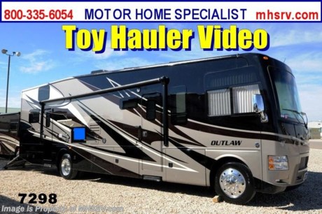 /FL 12/28/2013 &lt;a href=&quot;http://www.mhsrv.com/thor-motor-coach/&quot;&gt;&lt;img src=&quot;http://www.mhsrv.com/images/sold-thor.jpg&quot; width=&quot;383&quot; height=&quot;141&quot; border=&quot;0&quot; /&gt;&lt;/a&gt; YEAR END CLOSE-OUT! Purchase this unit anytime before Dec. 30th, 2013 and MHSRV will Donate $1,000 to Cook Children&#39;s. Complete details at MHSRV .com or 800-335-6054. For the Lowest Price &amp; Largest Selection Visit Motor Home Specialist, the #1 Volume Selling Dealer in the World!   &lt;object width=&quot;400&quot; height=&quot;300&quot;&gt;&lt;param name=&quot;movie&quot; value=&quot;//www.youtube.com/v/IgC0KTermZs?version=3&amp;amp;hl=en_US&quot;&gt;&lt;/param&gt;&lt;param name=&quot;allowFullScreen&quot; value=&quot;true&quot;&gt;&lt;/param&gt;&lt;param name=&quot;allowscriptaccess&quot; value=&quot;always&quot;&gt;&lt;/param&gt;&lt;embed src=&quot;//www.youtube.com/v/IgC0KTermZs?version=3&amp;amp;hl=en_US&quot; type=&quot;application/x-shockwave-flash&quot; width=&quot;400&quot; height=&quot;300&quot; allowscriptaccess=&quot;always&quot; allowfullscreen=&quot;true&quot;&gt;&lt;/embed&gt;&lt;/object&gt;  MSRP $172,126. New 2014 Thor Motor Coach Outlaw Toy Hauler. Model 37LS with slide-out room, Ford 26-Series chassis with Triton V-10 engine, frameless windows, high polished aluminum wheels, as well as drop down ramp door with spring assist &amp; railing for patio use. This unit measures approximately 38 feet 4 inches in length. Options include the Liquid Asset full body exterior, an electric overhead hide-away bunk and dual cargo sofas in garage area. The Outlaw toy hauler RV has an incredible list of standard features for 2014 including a full body exterior paint job, beautiful wood &amp; interior decor packages, (4) LCD TVs including and exterior entertainment center, large living room LCD TV on slide-out, LCD TV in loft and LCD TV in garage. You will also find a premium sound system, (3) A/C units, stereo in garage, exterior stereo speakers and audio controls, power patio awing, dual side entrance doors, fueling station, 1-piece windshield, a 5500 Onan generator, back-up camera, automatic leveling system, Soft Touch leather furniture, hide-a-bed sofa with power inflate &amp; deflate controls, day/night shades and much more. For additional photos, details, videos &amp; SALE PRICE please visit Motor Home Specialist, the #1 Volume Selling Dealer in the World, at MHSRV .com or Call 800-335-6054. At Motor Home Specialist we DO NOT charge any prep or orientation fees like you will find at other dealerships. All sale prices include a 200 point inspection, interior &amp; exterior wash &amp; detail of vehicle, a thorough coach orientation with an MHS technician, an RV Starter&#39;s kit, a nights stay in our delivery park featuring landscaped and covered pads with full hook-ups and much more! Read From Thousands of Testimonials at MHSRV .com and See What They Had to Say About Their Experience at Motor Home Specialist. WHY PAY MORE?...... WHY SETTLE FOR LESS?