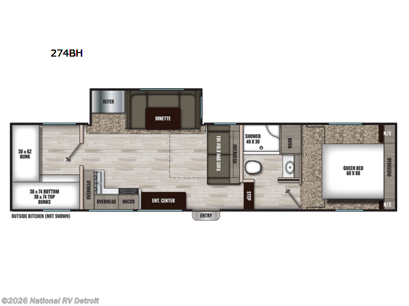 2022 Coachmen Chaparral Lite 274BH - New Fifth Wheel For Sale by National RV Detroit in Belleville, Michigan features Slideout