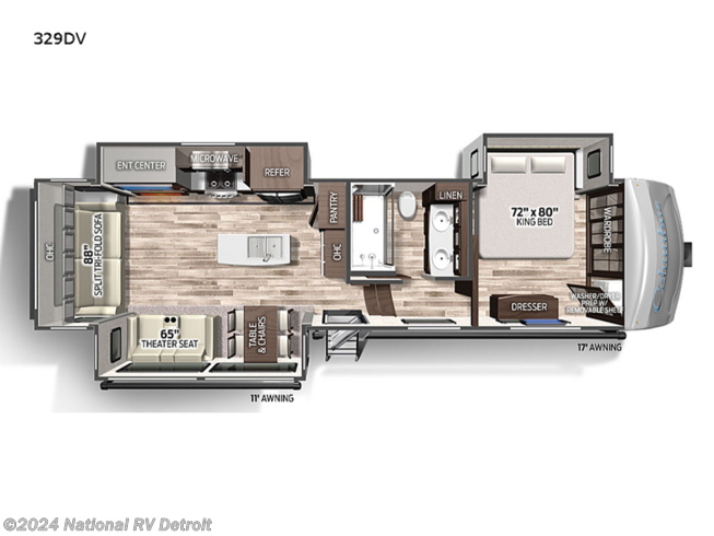 2022 Palomino Columbus 329DV - New Fifth Wheel For Sale by National RV Detroit in Belleville, Michigan