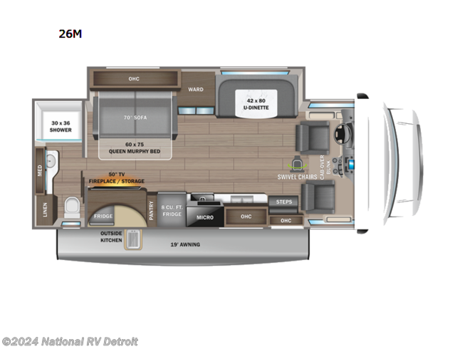 2023 Jayco Redhawk 26M - New Class C For Sale by National RV Detroit in Belleville, Michigan