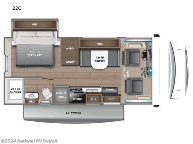 2023 Jayco Redhawk SE 22C - New Class C For Sale by National RV Detroit in Belleville, Michigan