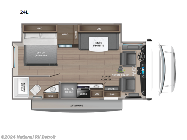 2023 Jayco Melbourne 24L - New Class C For Sale by National RV Detroit in Belleville, Michigan