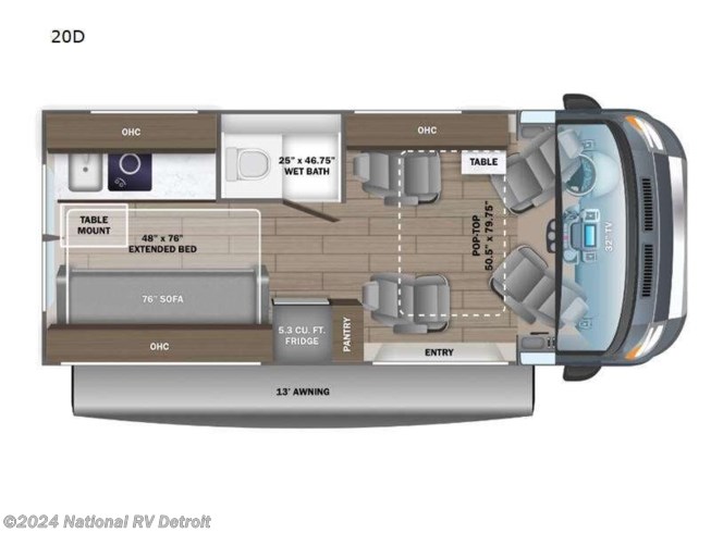 2024 Jayco Swift 20D - New Class B For Sale by National RV Detroit in Belleville, Michigan