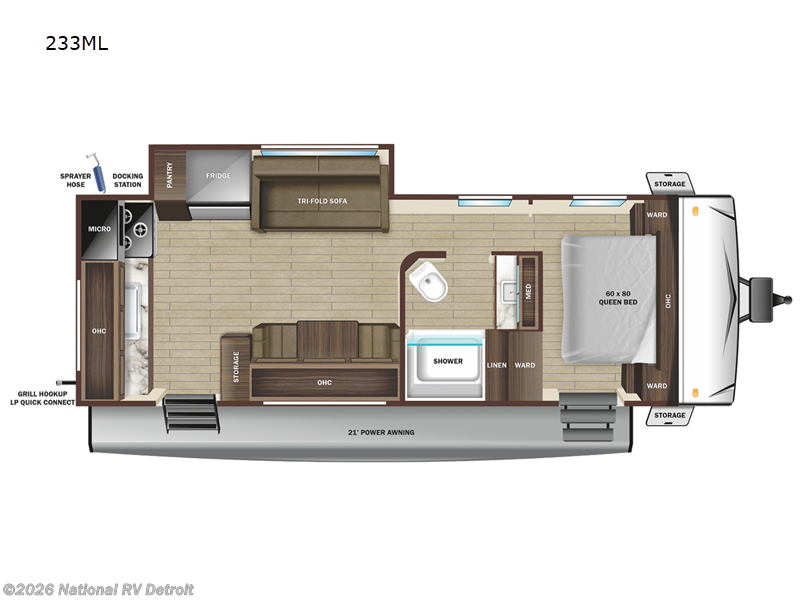 2024 Starcraft Super Lite 233ML - New Travel Trailer For Sale by National RV Detroit in Belleville, Michigan features Slideout