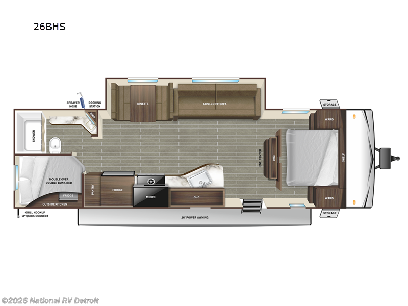 2024 Starcraft Autumn Ridge 26BHS - New Travel Trailer For Sale by National RV Detroit in Belleville, Michigan features Slideout