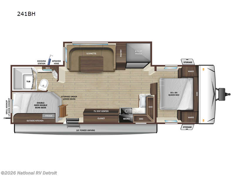 2024 Starcraft Super Lite 241BH - New Travel Trailer For Sale by National RV Detroit in Belleville, Michigan features Slideout