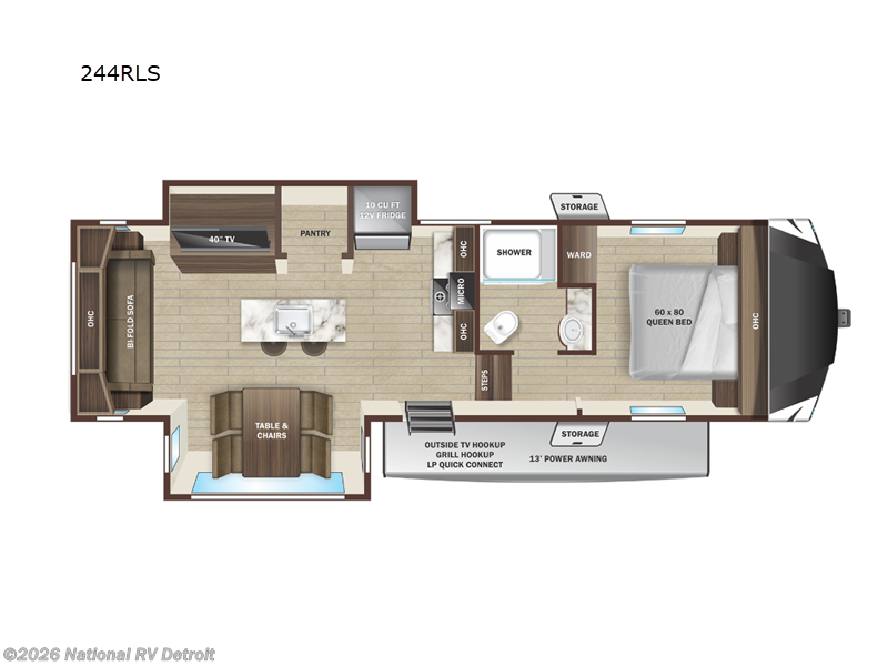 2025 Starcraft GSL Light Duty 244RLS - New Fifth Wheel For Sale by National RV Detroit in Belleville, Michigan features Slideout
