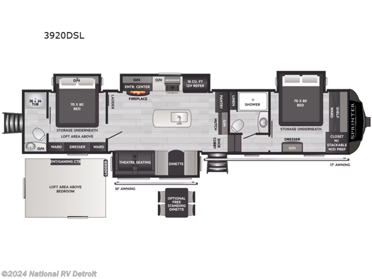 New 2025 Keystone Sprinter 3920DSL available in Belleville, Michigan