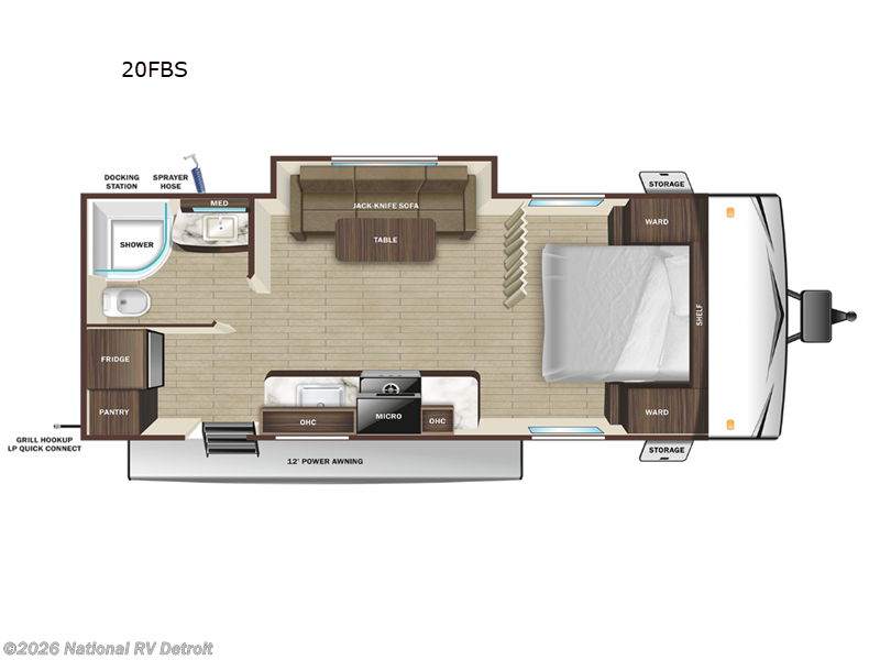 2025 Starcraft Autumn Ridge 20FBS - New Travel Trailer For Sale by National RV Detroit in Belleville, Michigan features Slideout