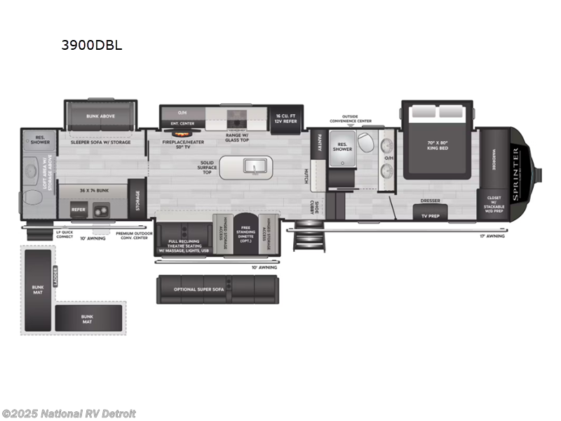 2025 Keystone Sprinter 3900DBL RV for Sale in Belleville, MI 48111