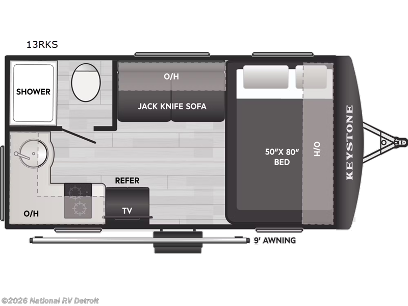 2026 Keystone Sprout 13RKS - New Travel Trailer For Sale by National RV Detroit in Belleville, Michigan