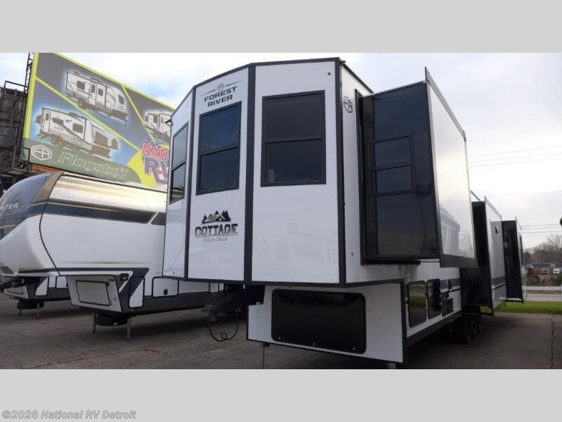 2026 Cedar Creek Cottage Fifth Wheels 412FWC by Forest River from National RV Detroit in Belleville, Michigan