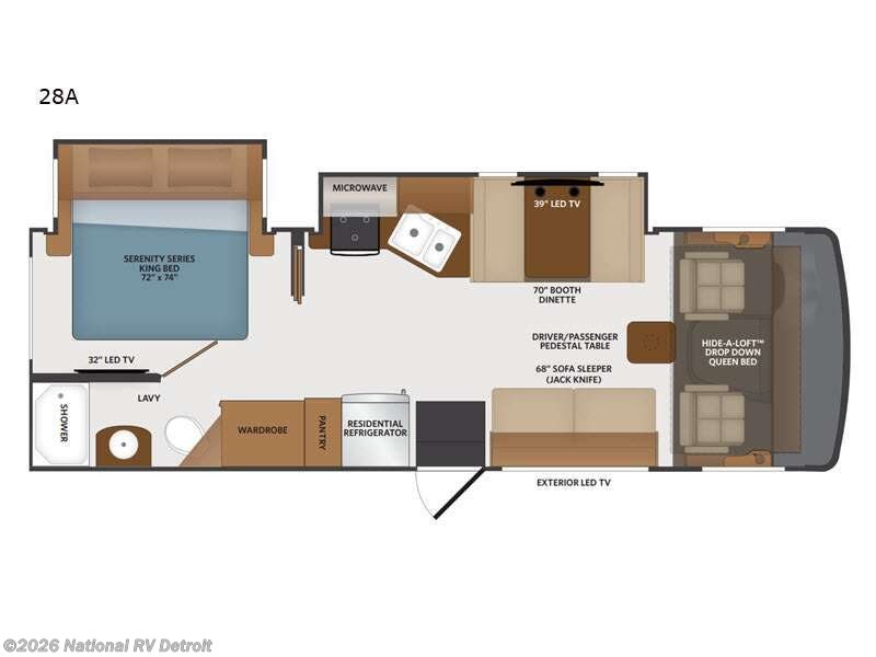2021 Fleetwood Flair 28A - Used Class A For Sale by National RV Detroit in Belleville, Michigan features Slideout