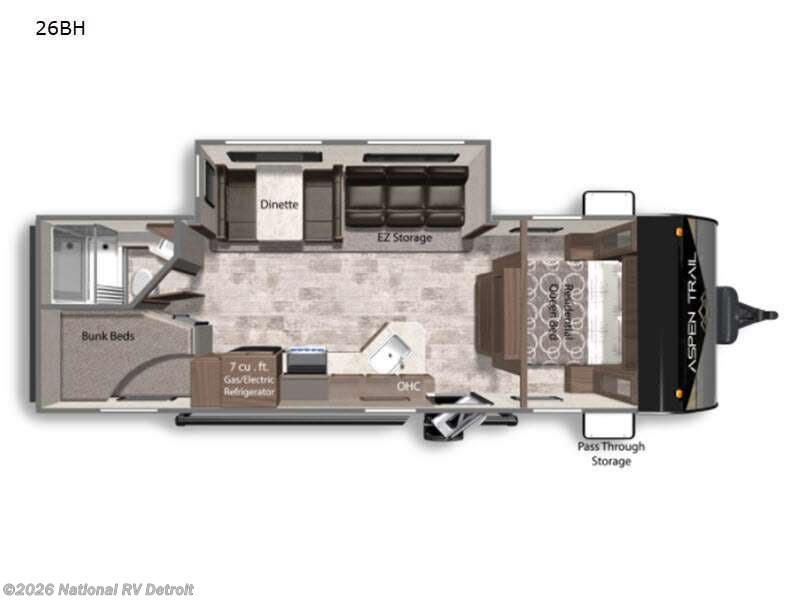 2021 Dutchmen Aspen Trail LE 26BH - Used Travel Trailer For Sale by National RV Detroit in Belleville, Michigan features Slideout