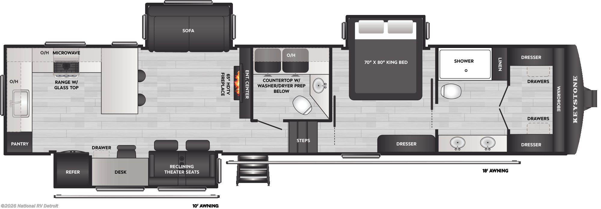 2026 Keystone Sprinter 3840LRK - New Fifth Wheel For Sale by National RV Detroit in Belleville, Michigan