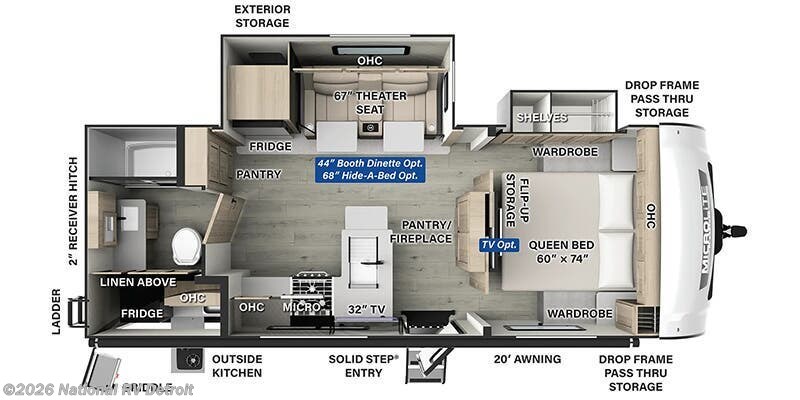 2026 Forest River Flagstaff Micro Lite 25BSDS - New Travel Trailer For Sale by National RV Detroit in Belleville, Michigan