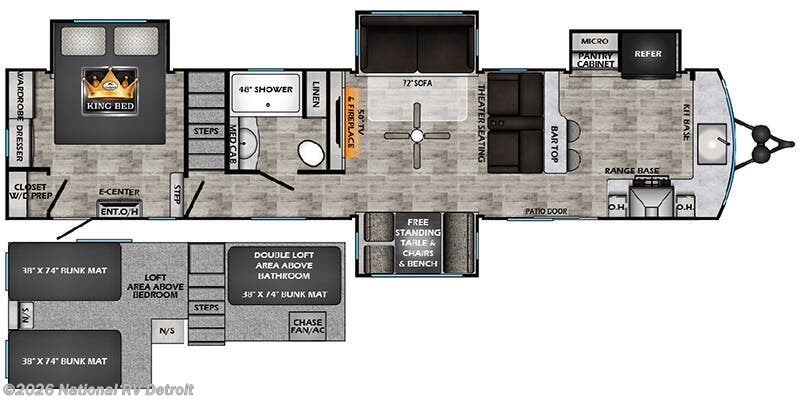 2025 CrossRoads Redwood Regency RW3881FKL - New Destination Trailer For Sale by National RV Detroit in Belleville, Michigan