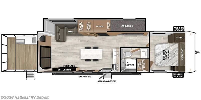 2025 Forest River Salem 34VERANDA - New Travel Trailer For Sale by National RV Detroit in Belleville, Michigan