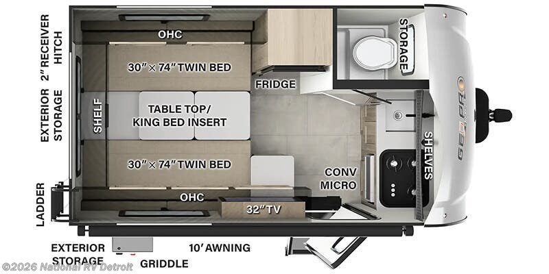 2025 Forest River Flagstaff E-Pro E15TB - New Travel Trailer For Sale by National RV Detroit in Belleville, Michigan