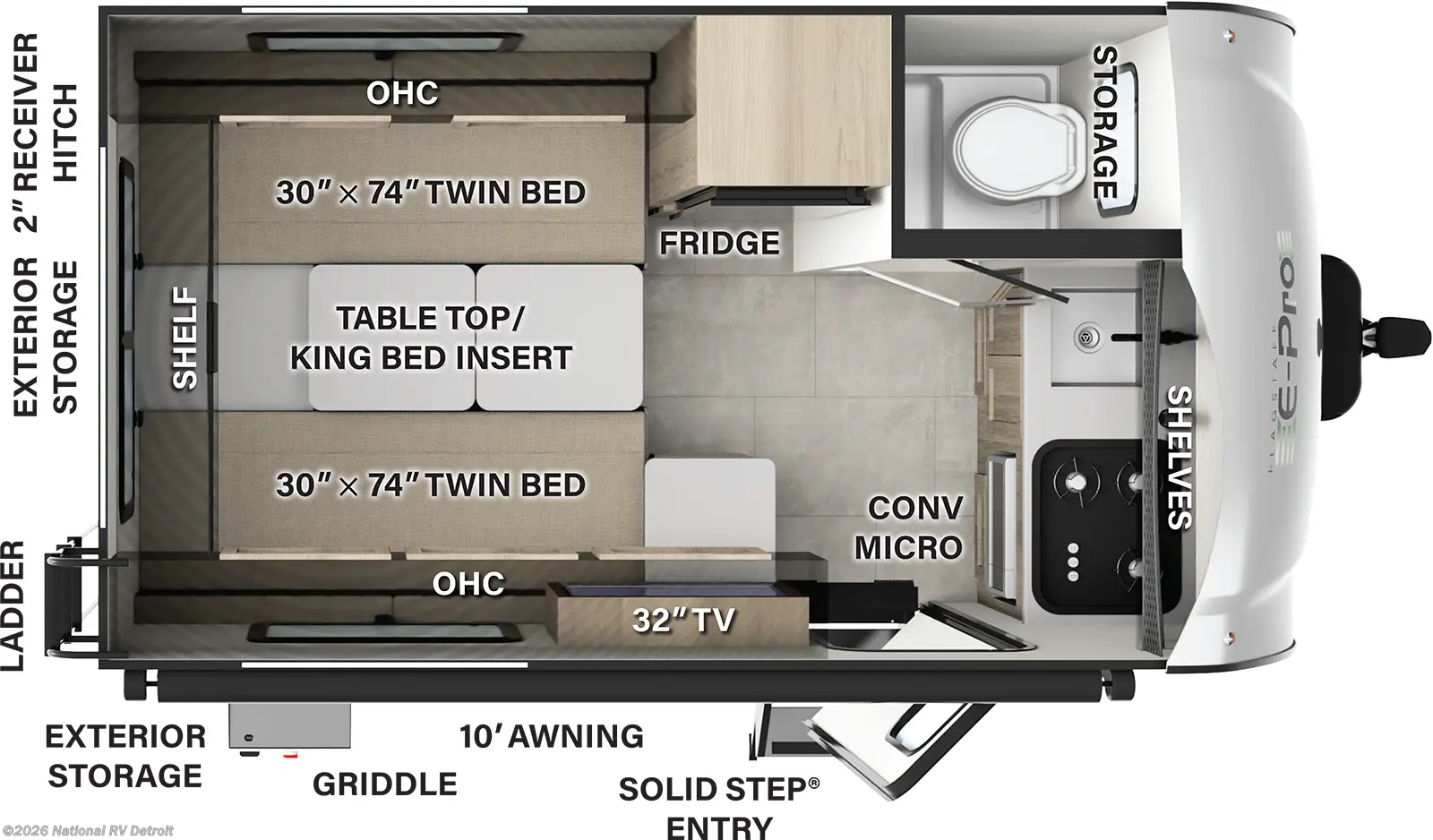 2025 Flagstaff E-Pro E15TB by Forest River from National RV Detroit in Belleville, Michigan