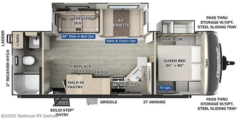 2025 Forest River Flagstaff Super Lite 26RBWS - New Travel Trailer For Sale by National RV Detroit in Belleville, Michigan
