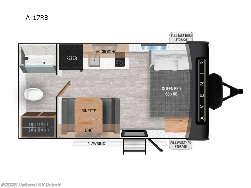 2025 Avenir A-17RB by Cruiser RV from National RV Detroit in Belleville, Michigan