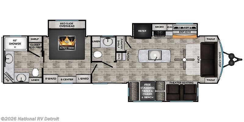 2025 CrossRoads Redwood Regency RW3721FDB - New Destination Trailer For Sale by National RV Detroit in Belleville, Michigan