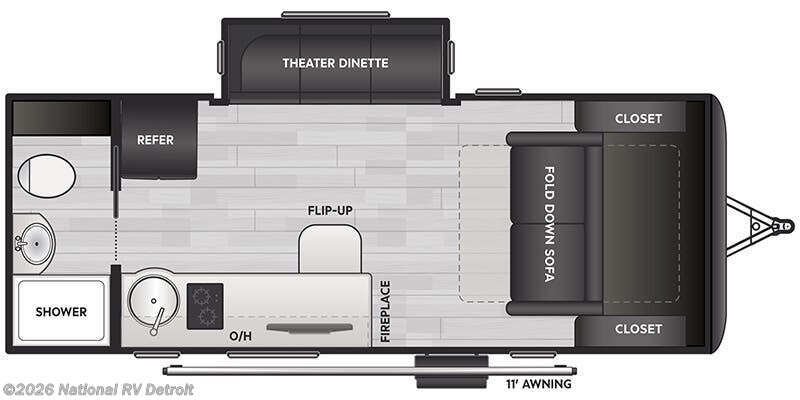2025 Keystone Sprout 18RBS - New Travel Trailer For Sale by National RV Detroit in Belleville, Michigan