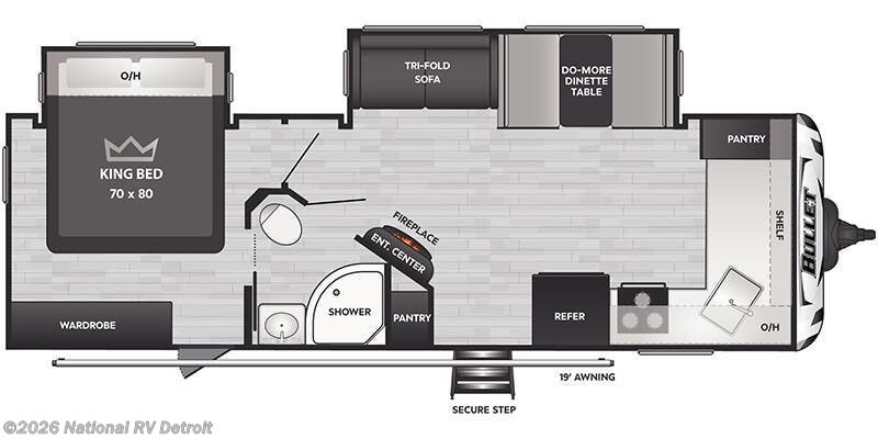 2025 Keystone Bullet Premium 265FKS - New Travel Trailer For Sale by National RV Detroit in Belleville, Michigan