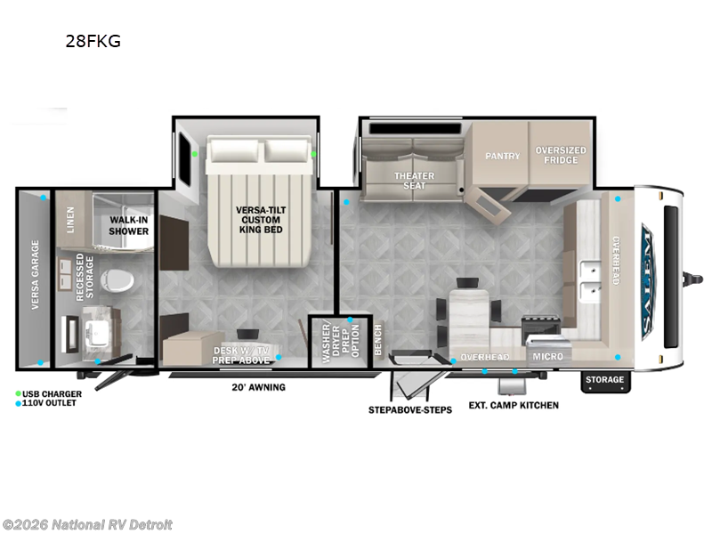 2024 Salem 28FKG by Forest River from National RV Detroit in Belleville, Michigan