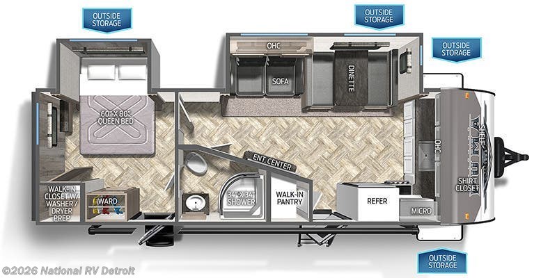 2023 Palomino Puma 26FKDS - New Travel Trailer For Sale by National RV Detroit in Belleville, Michigan