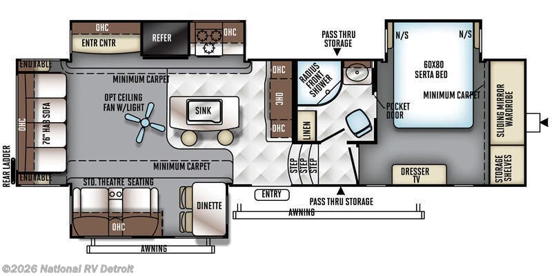 2023 Forest River Flagstaff Classic Super Lite 8529RLBS - New Fifth Wheel For Sale by National RV Detroit in Belleville, Michigan