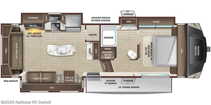 2022 Highland Ridge Mesa Ridge XLT 264RLS - New Fifth Wheel For Sale by National RV Detroit in Belleville, Michigan