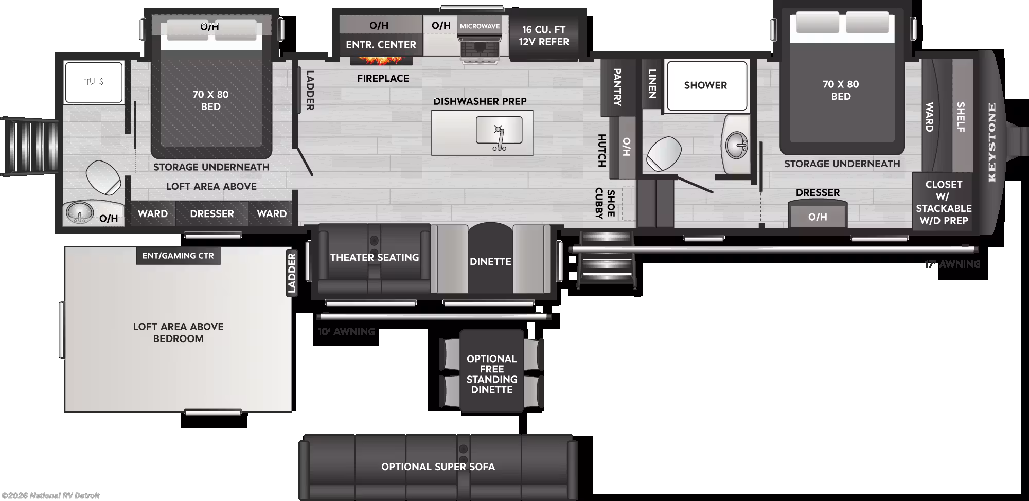2027 Keystone Sprinter 3920DSL - New Fifth Wheel For Sale by National RV Detroit in Belleville, Michigan
