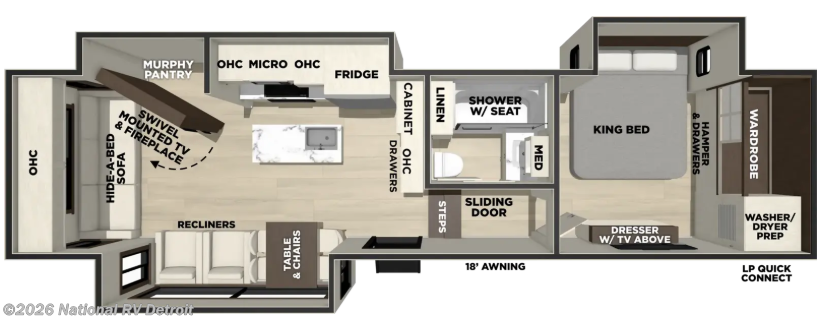 2027 Forest River Cedar Creek 290RL - New Fifth Wheel For Sale by National RV Detroit in Belleville, Michigan