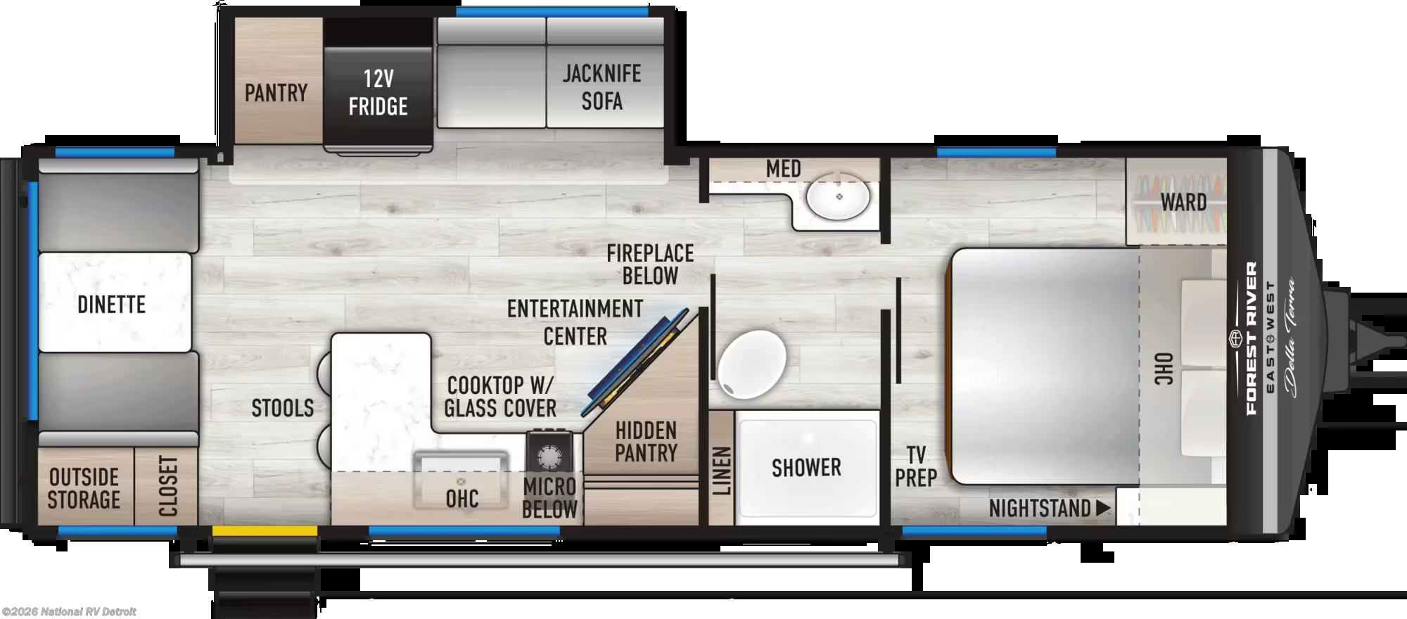 2027 East to West Della Terra 240RD - New Travel Trailer For Sale by National RV Detroit in Belleville, Michigan