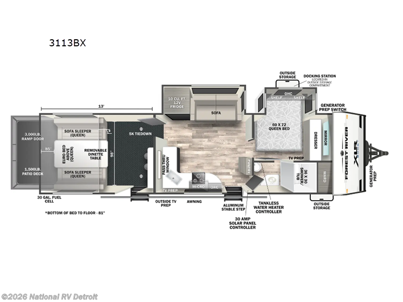 2027 XLR Boost 3113BX by Forest River from National RV Detroit in Belleville, Michigan