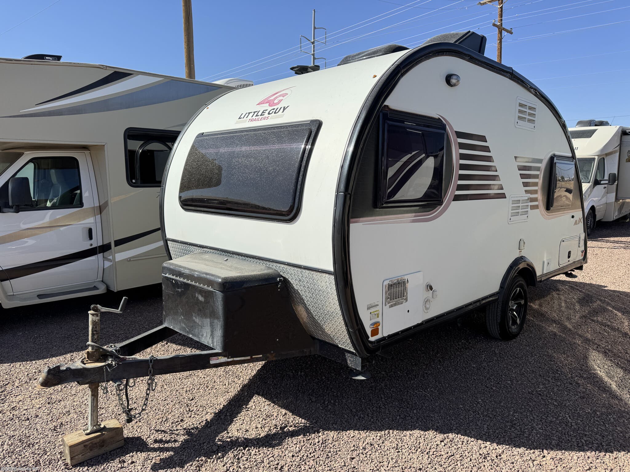2018 Little Guy Trailers Max Base - Used Travel Trailer For Sale by Norris RV in Casa Grande, Arizona features Exterior Speakers, Air Conditioning, LP Detector, CO Detector, Water Heater